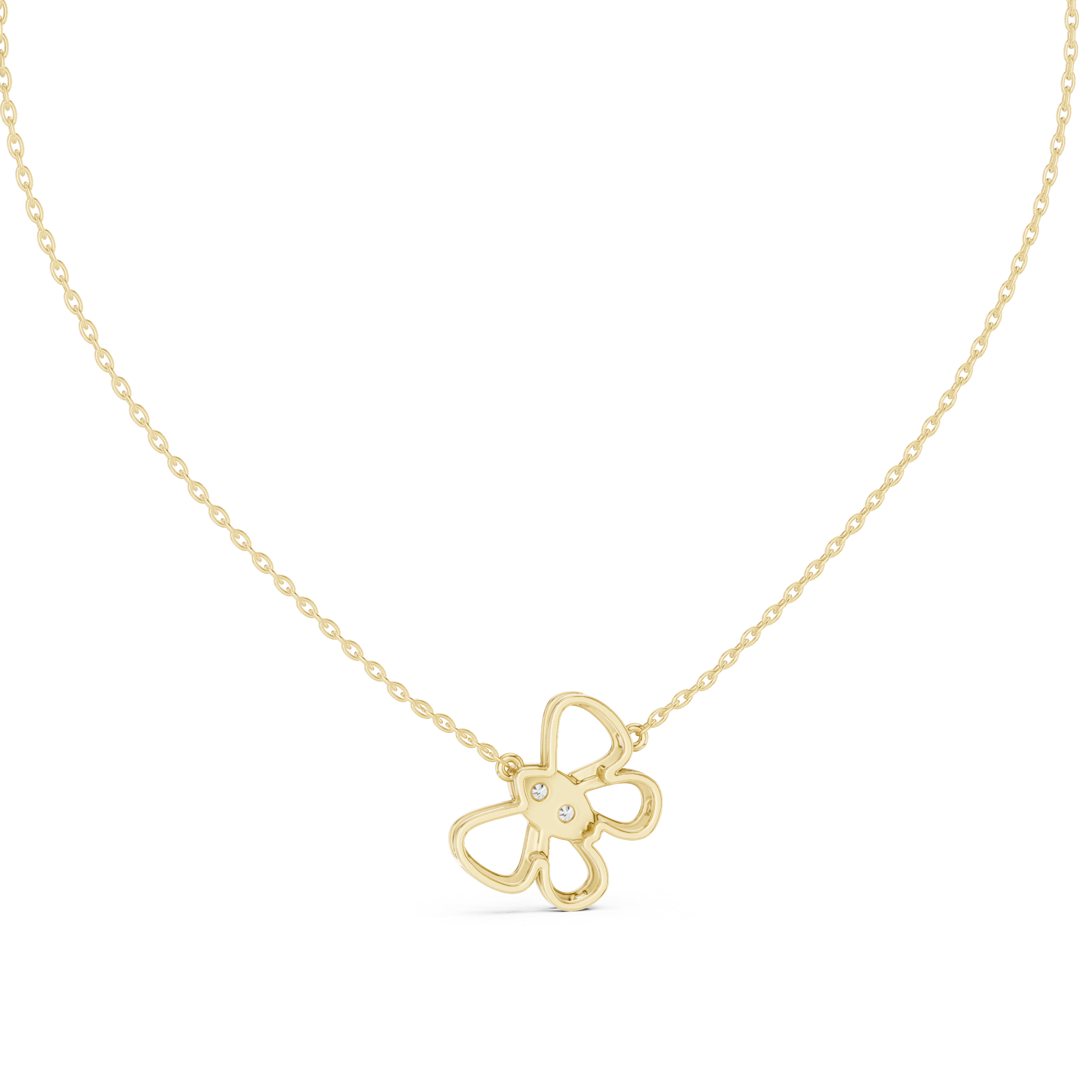 Butterfly diamond pendant in gold with lab grown diamonds by Signora Jewels