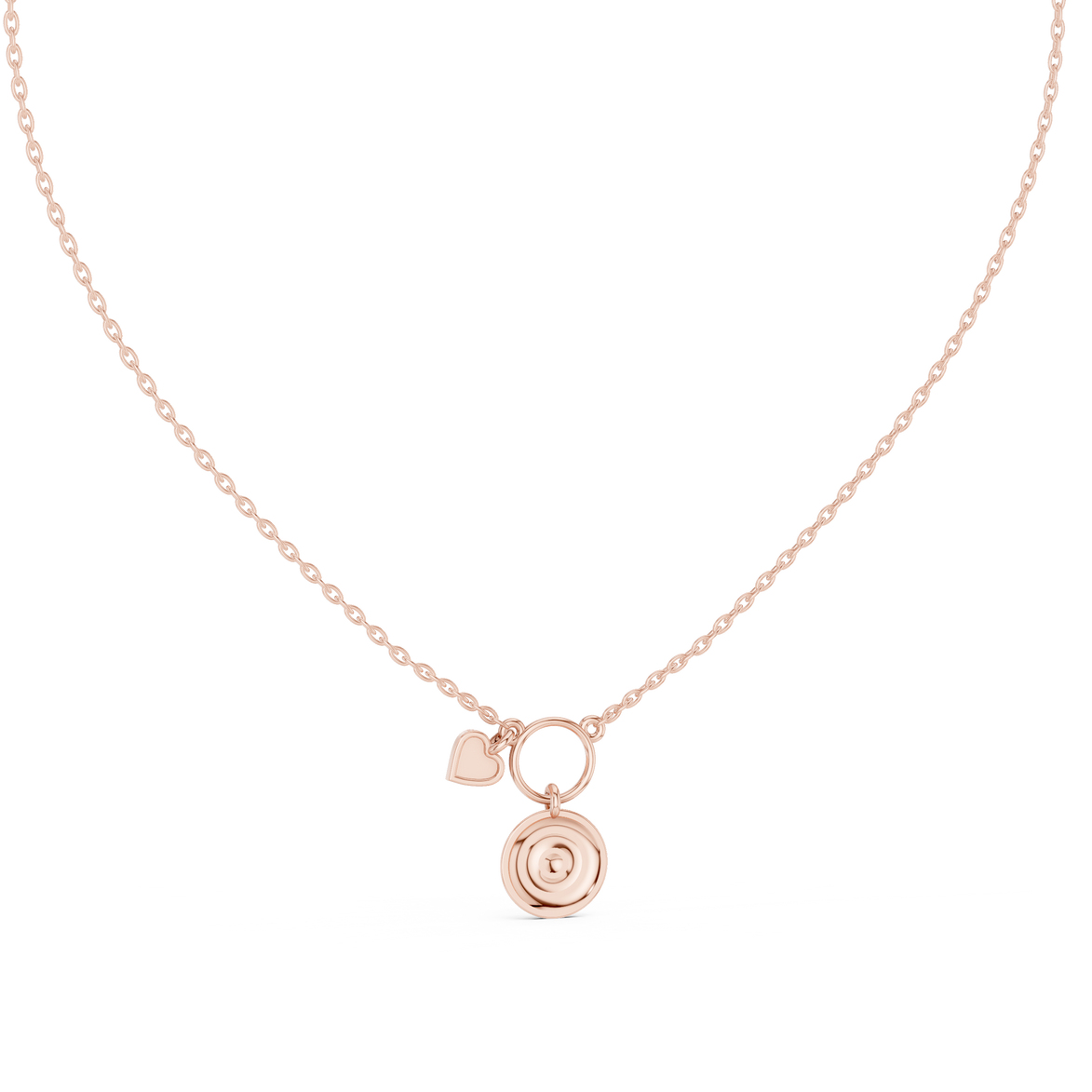 Evil eye heart pendant in gold symbolic charm jewelry by Signora Jewels
