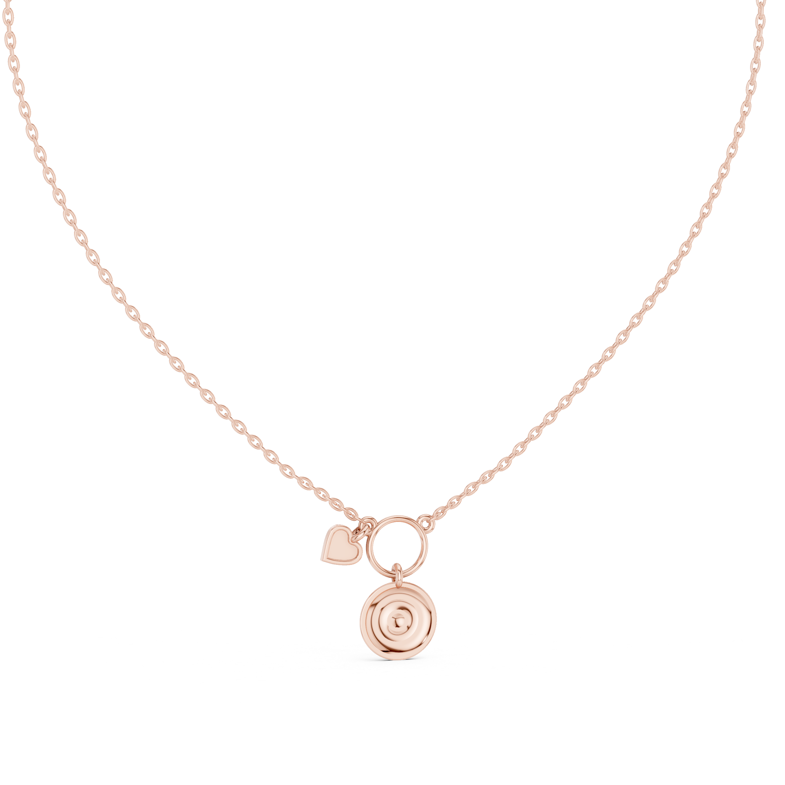 Evil eye heart pendant in gold symbolic charm jewelry by Signora Jewels