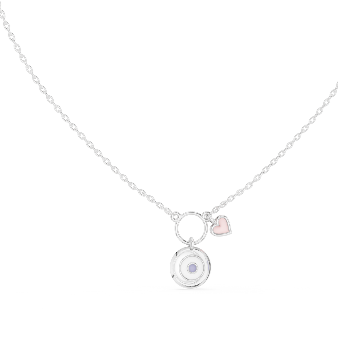 Evil eye heart pendant in gold symbolic charm jewelry by Signora Jewels