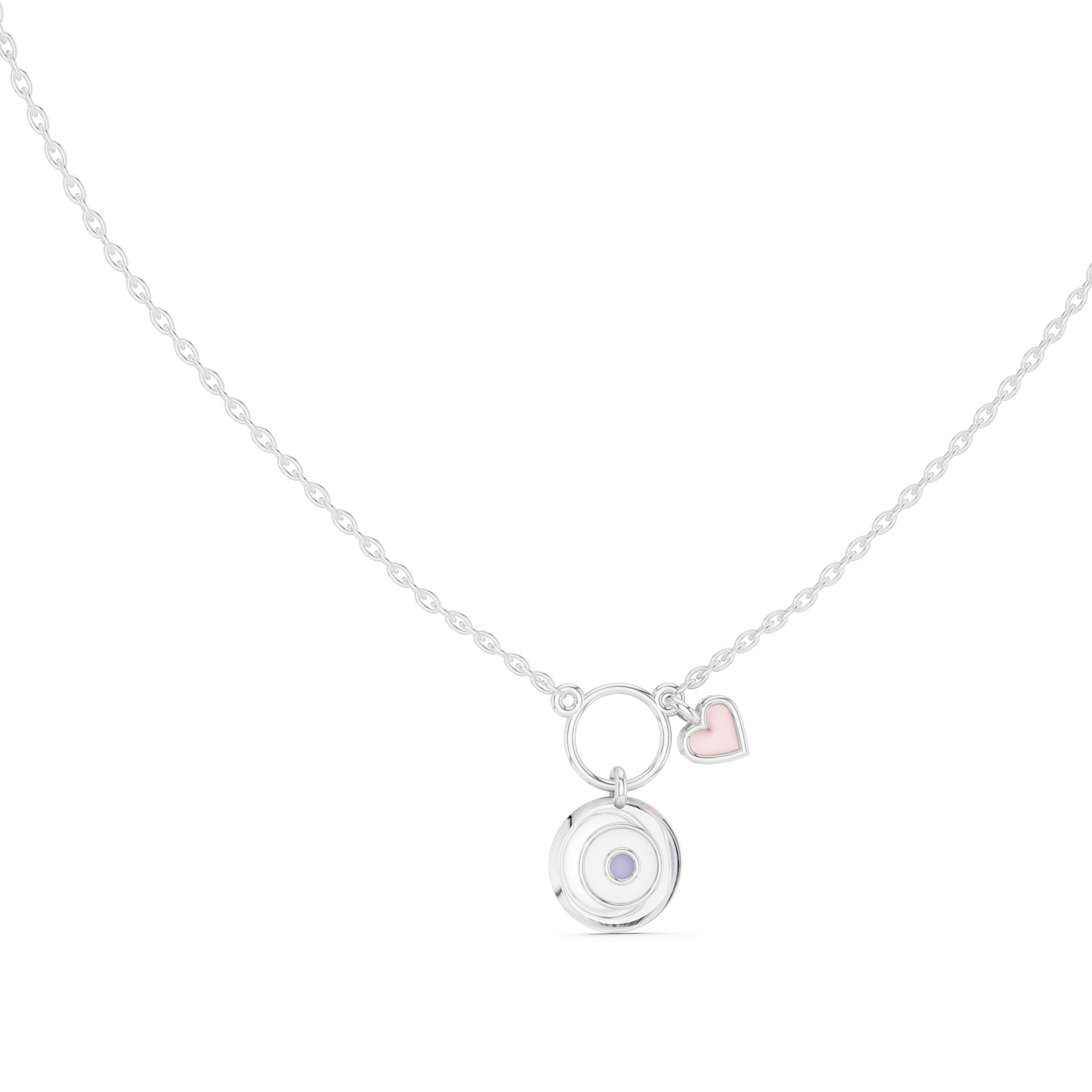 Evil eye heart pendant in gold symbolic charm jewelry by Signora Jewels