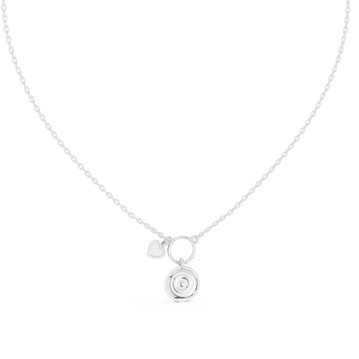 Evil eye heart pendant in gold symbolic charm jewelry by Signora Jewels