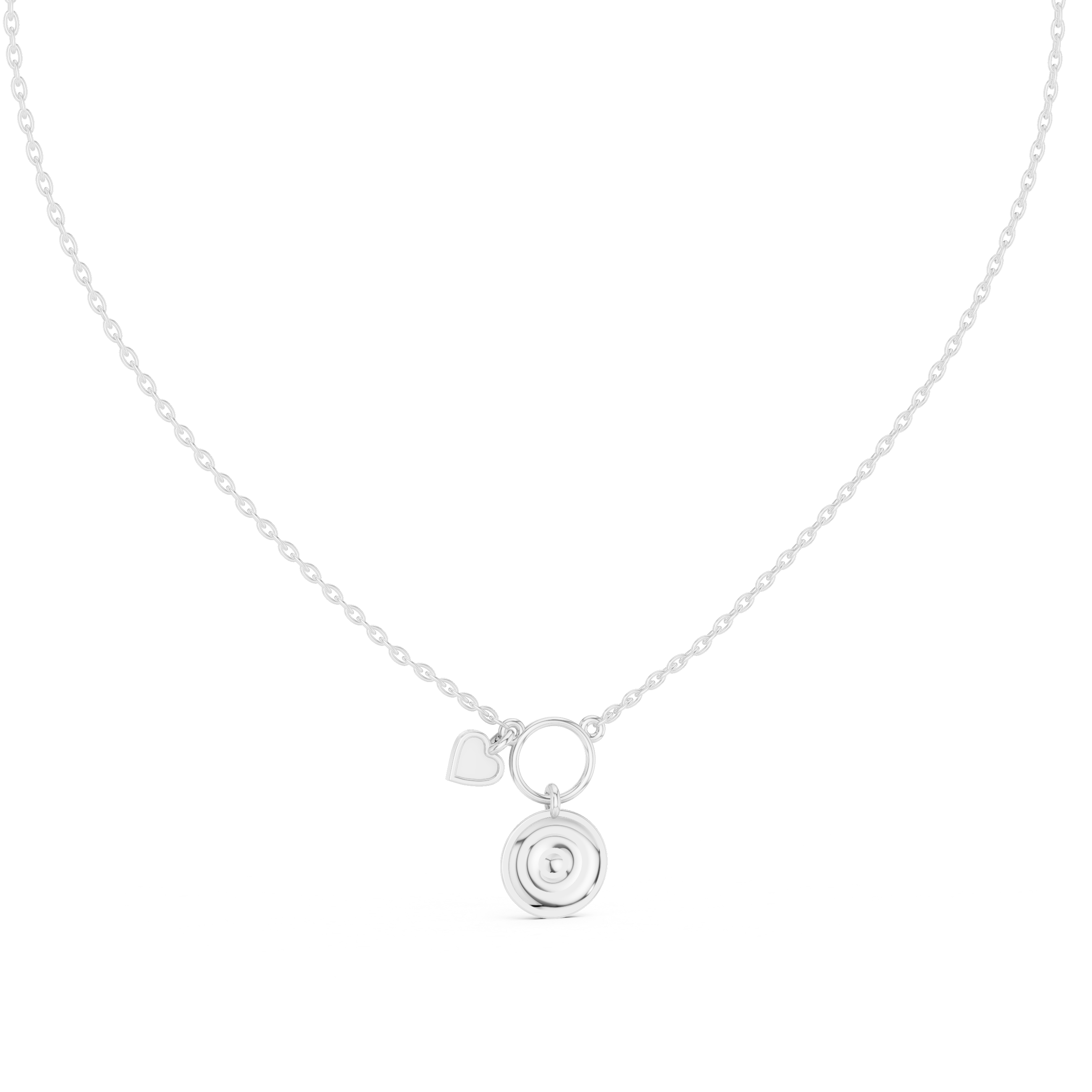 Evil eye heart pendant in gold symbolic charm jewelry by Signora Jewels