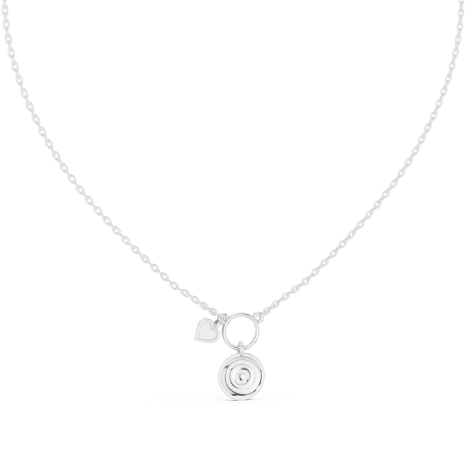 Evil eye heart pendant in gold symbolic charm jewelry by Signora Jewels