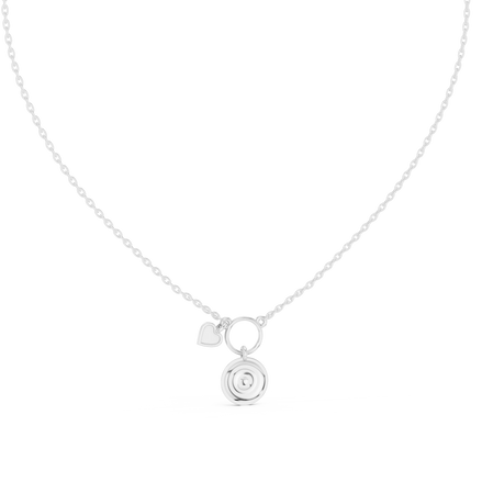 Evil eye heart pendant in gold symbolic charm jewelry by Signora Jewels