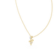 Tulip flower diamond pendant in gold with lab grown diamonds by Signora Jewels