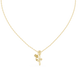 Tulip flower diamond pendant in gold with lab grown diamonds by Signora Jewels
