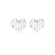 Open heart stud earrings in gold with modern minimal design by Signora Jewels