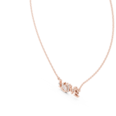 love lab grown diamond statement pendant in rose gold