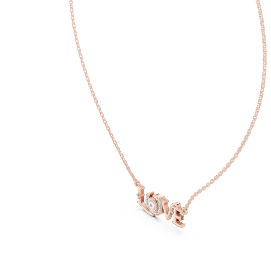 love lab grown diamond statement pendant in rose gold