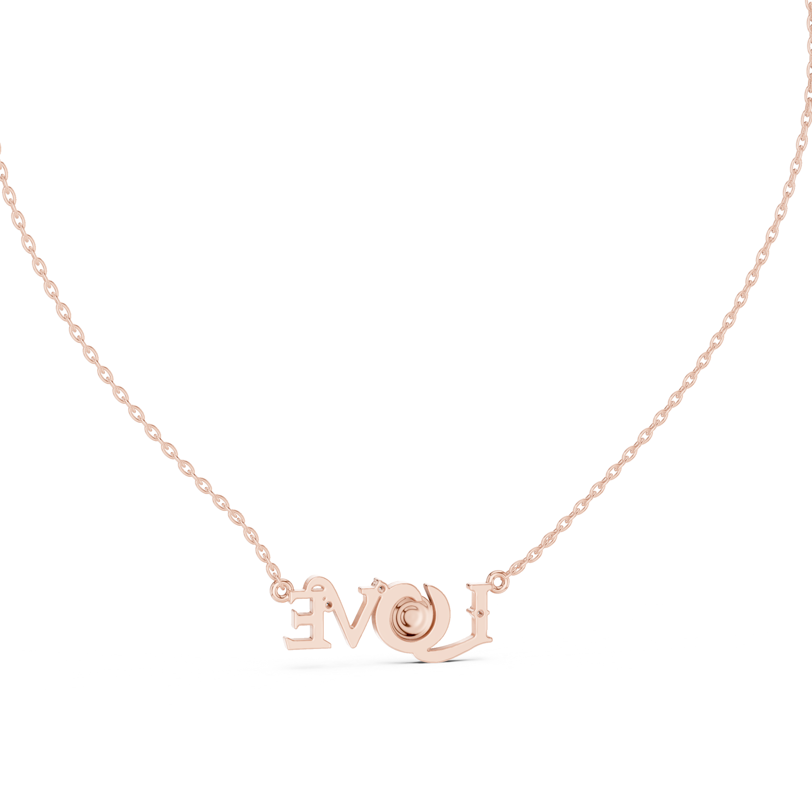 LOVE evil eye diamond pendant in gold with lab grown diamonds by Signora Jewels