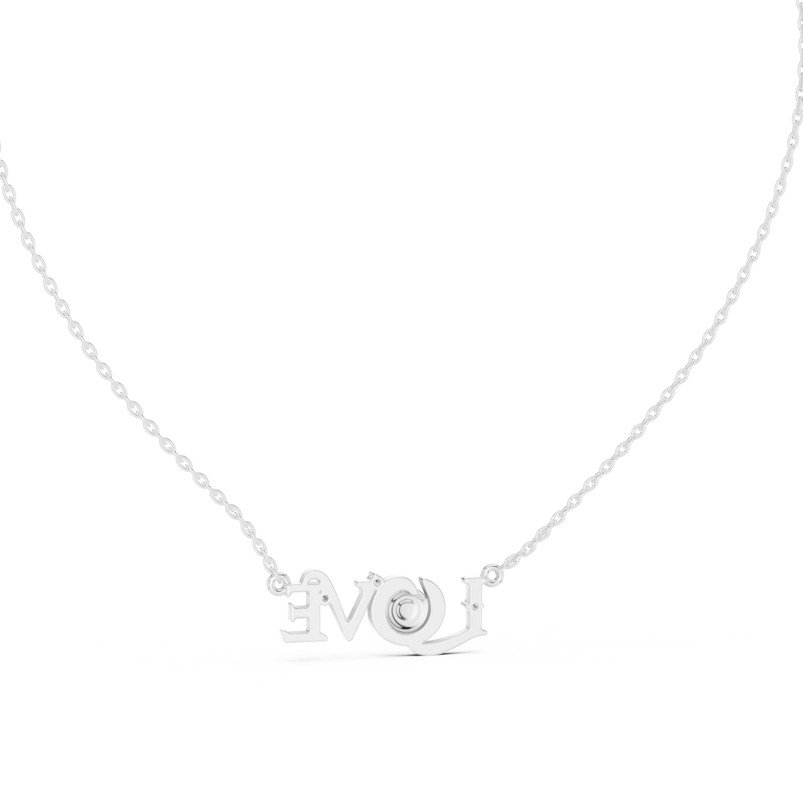 LOVE evil eye diamond pendant in gold with lab grown diamonds by Signora Jewels