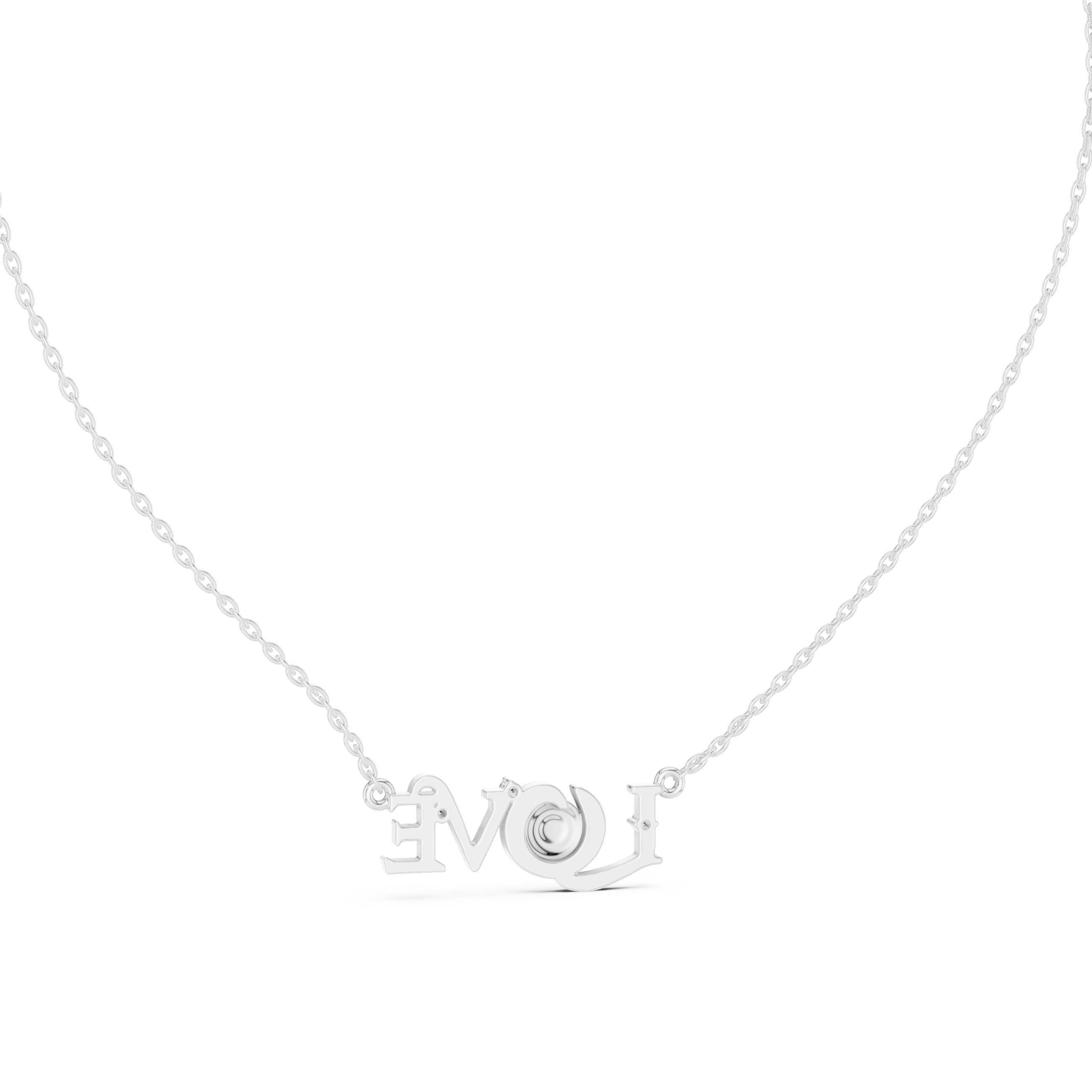 LOVE evil eye diamond pendant in gold with lab grown diamonds by Signora Jewels