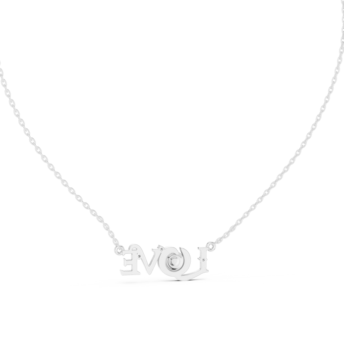 LOVE evil eye diamond pendant in gold with lab grown diamonds by Signora Jewels
