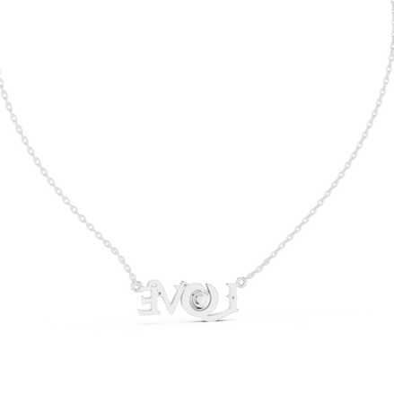 LOVE evil eye diamond pendant in gold with lab grown diamonds by Signora Jewels