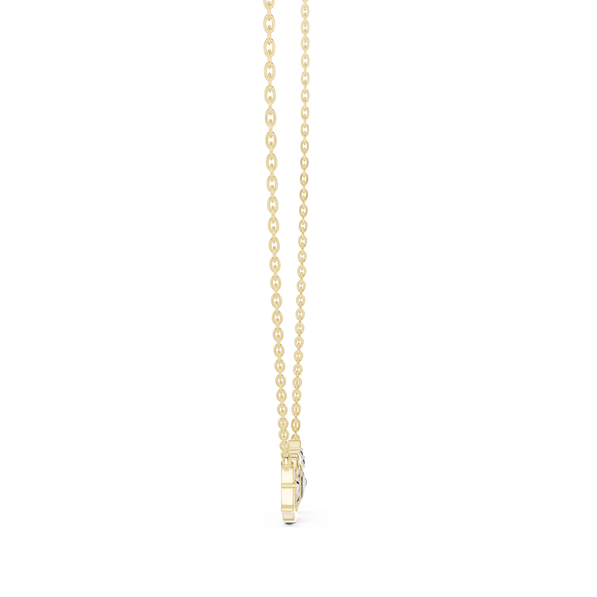 LOVE evil eye diamond pendant in gold with lab grown diamonds by Signora Jewels