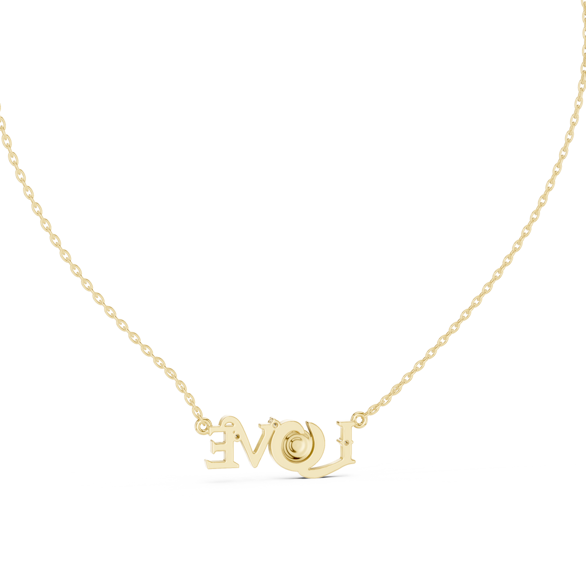 LOVE evil eye diamond pendant in gold with lab grown diamonds by Signora Jewels