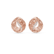 Diamond dome stud earrings in gold with pavé diamonds