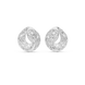 Diamond dome stud earrings in gold with pavé diamonds