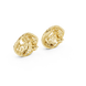 Diamond dome stud earrings in gold with pavé diamonds