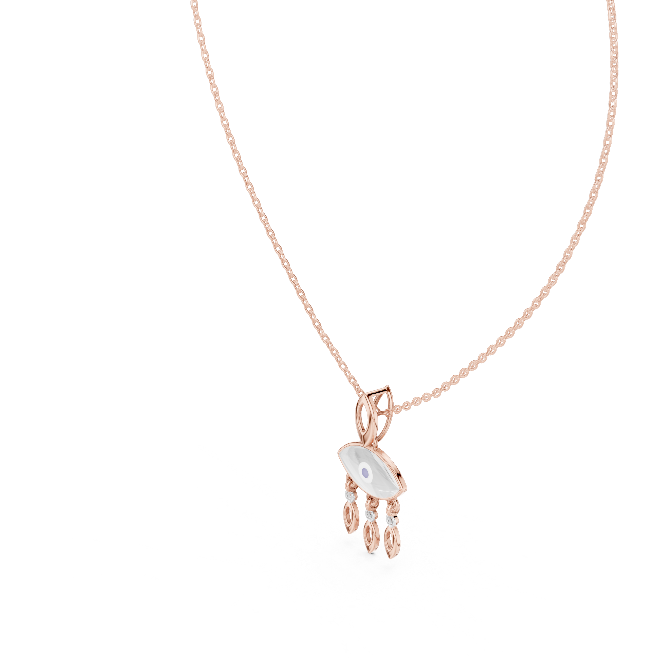 Evil Eye Dangle Pendant in Gold | Signora Jewels