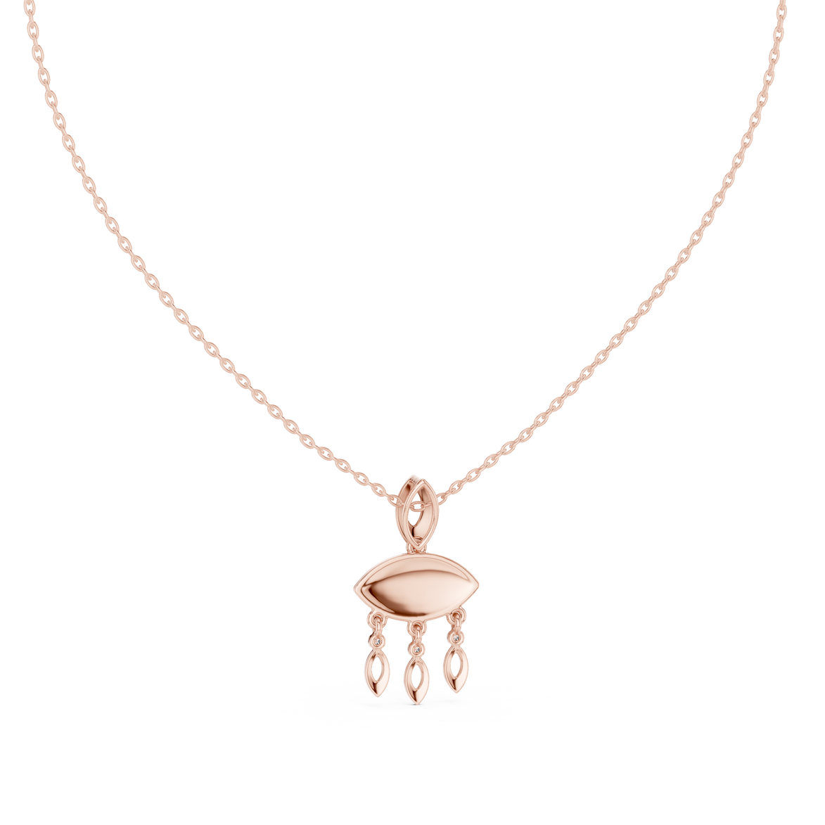 Evil Eye Dangle Pendant in Gold | Signora Jewels
