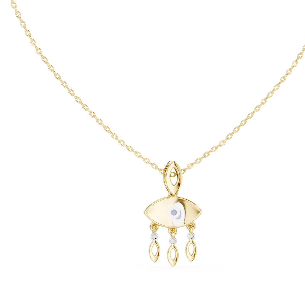 Evil Eye Dangle Pendant in Gold | Signora Jewels