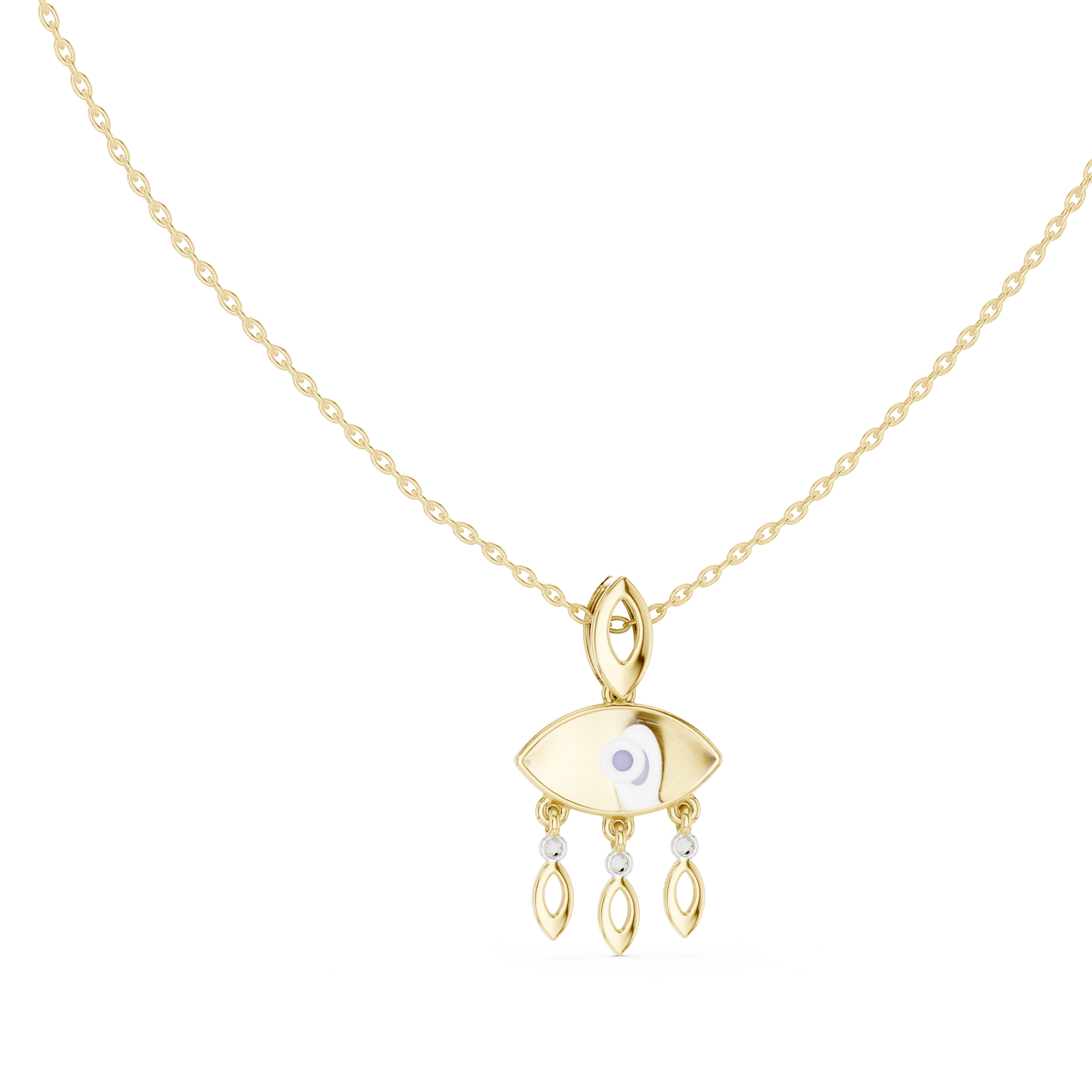 Evil Eye Dangle Pendant in Gold | Signora Jewels