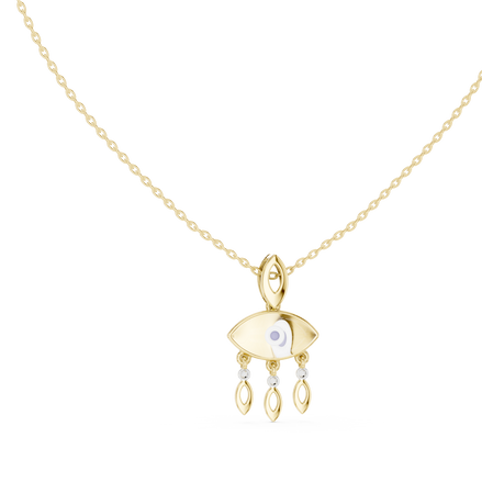 Evil Eye Dangle Pendant in Gold | Signora Jewels