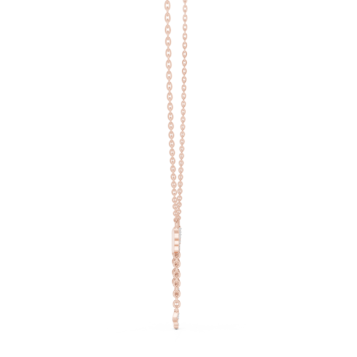 Butterfly tassel diamond pendant in gold with lab grown diamonds by Signora Jewels