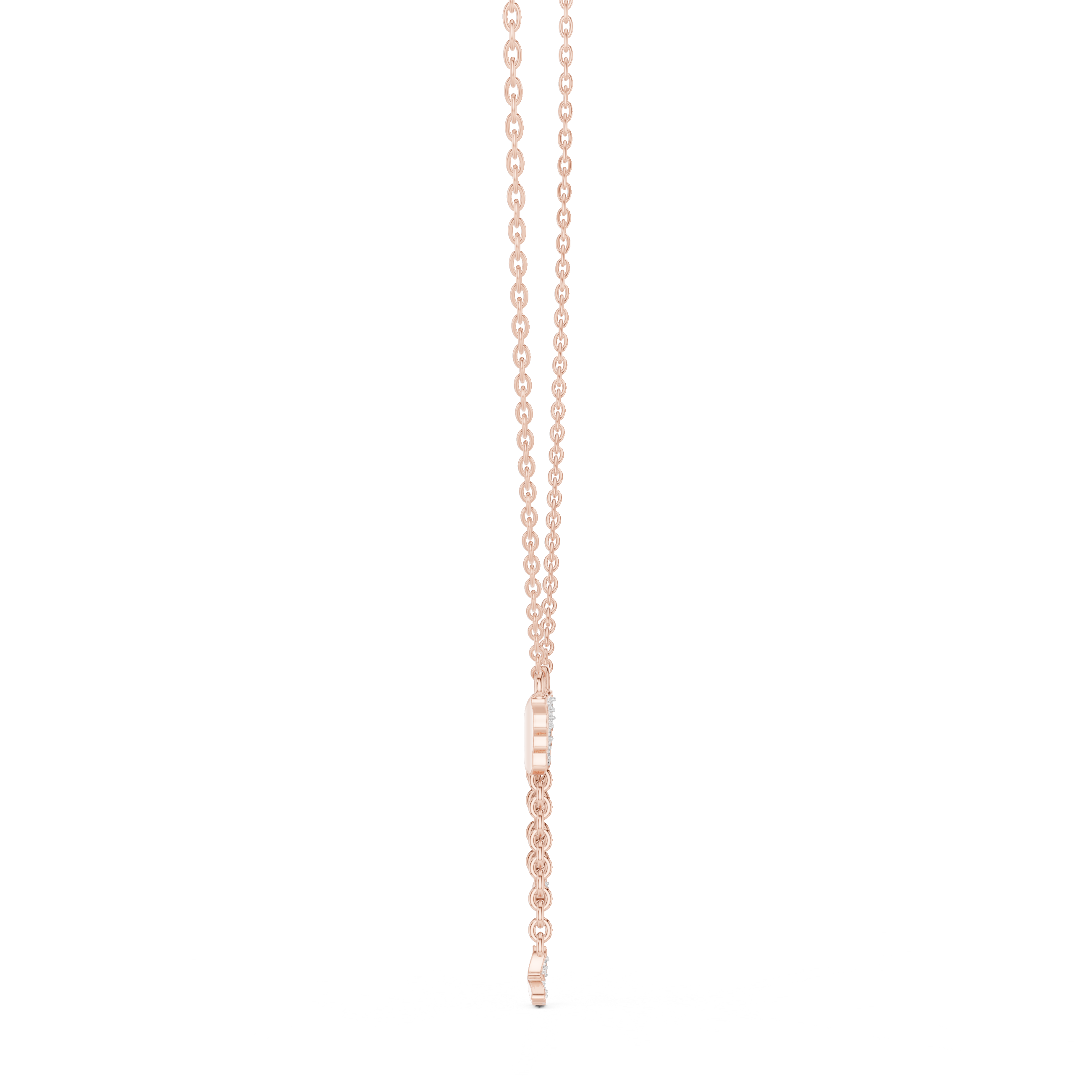Butterfly tassel diamond pendant in gold with lab grown diamonds by Signora Jewels