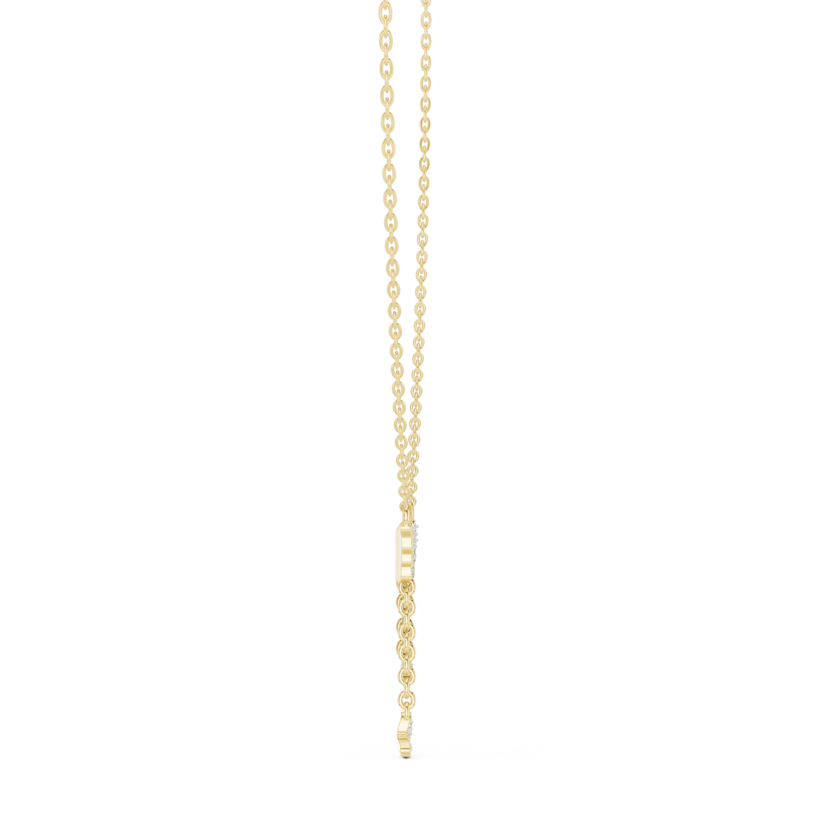 Butterfly tassel diamond pendant in gold with lab grown diamonds by Signora Jewels