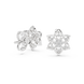 Snowflake diamond stud earrings in gold with round lab grown diamonds
