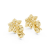 Snowflake diamond stud earrings in gold with round lab grown diamonds