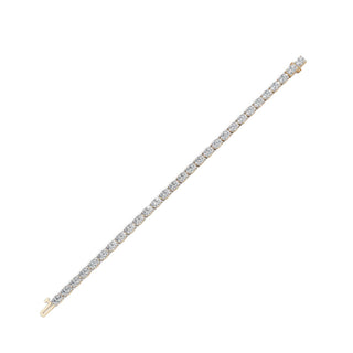 13.05 ct Oval Lab Grown Diamond Tennis Bracelet in yellow gold, view 2