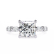 Princess Cut Diamond Ring with Marquise Side Stones
