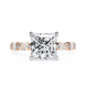 Princess Cut Diamond Ring with Marquise Side Stones