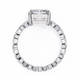 Princess Cut Diamond Ring with Marquise Side Stones