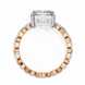 Princess Cut Diamond Ring with Marquise Side Stones