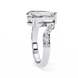 Pear Diamond Ring with Split Shank Pavé Band