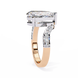 Pear Diamond Ring with Split Shank Pavé Band