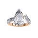 Pear Diamond Ring with Split Shank Pavé Band
