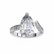Pear Diamond Ring with Split Shank Pavé Band