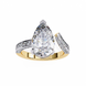 Pear Diamond Ring with Split Shank Pavé Band