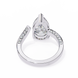 Pear Diamond Ring with Split Shank Pavé Band