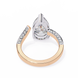 Pear Diamond Ring with Split Shank Pavé Band