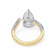 Pear Diamond Ring with Split Shank Pavé Band