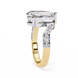 Pear Diamond Ring with Split Shank Pavé Band