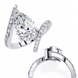 Pear Diamond Bypass Pavé Ring