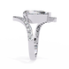 Pear Diamond Bypass Pavé Ring